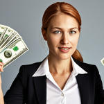 **A person confidently negotiating a salary increase, emphasizing their value and contributions to the company's success.** Focus on conveying a win-win scenario, highlighting both financial and non-financial benefits like flexible work hours, training opportunities, or additional vacation days, reflecting a Dutch professional environment.
